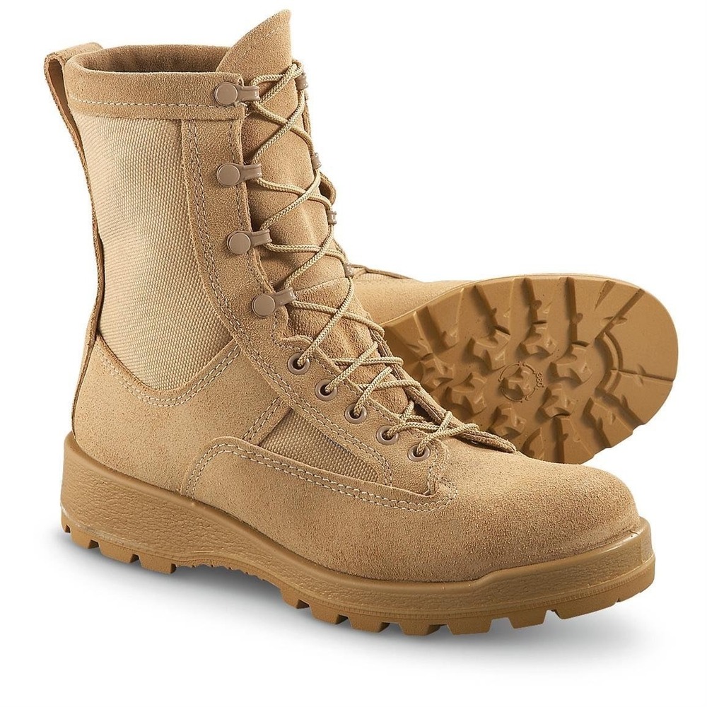 Bates Tactical Combat Boots Vibram Sole Tan Mens 5 R - Picture 1 of 5